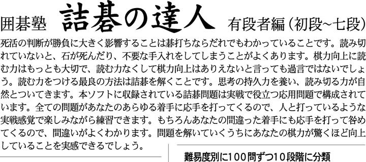 囲碁塾　詰碁の達人　有段者編 